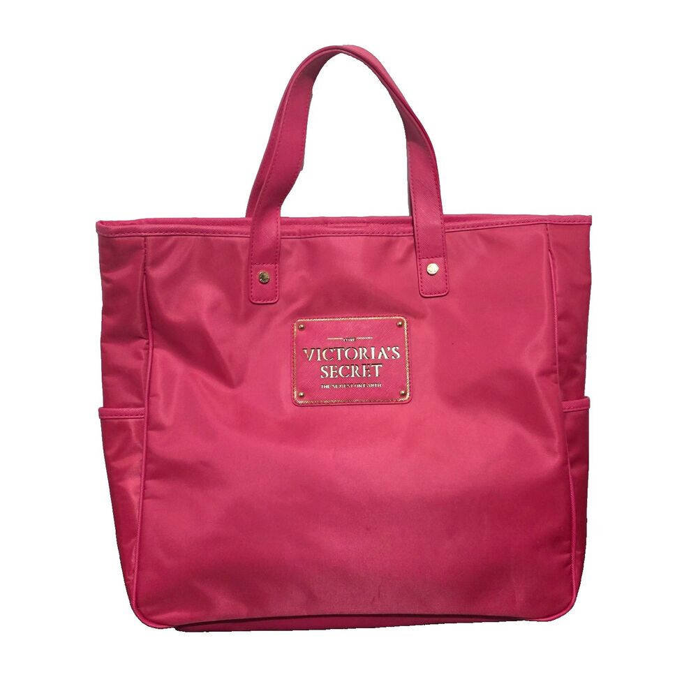 Victoria Secret Pink Tote Bag Wekender Gold Accent